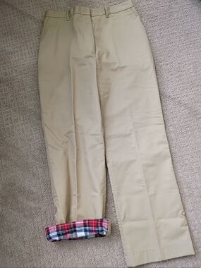 Woolrich Women's Tan Flannel Lined Pants - Vintage